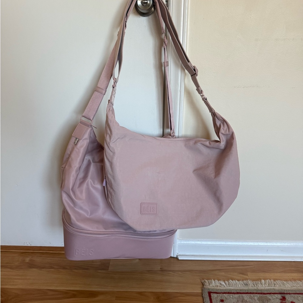 BÉIS The Day Tripper and Crescent Catchall Atlas Pink